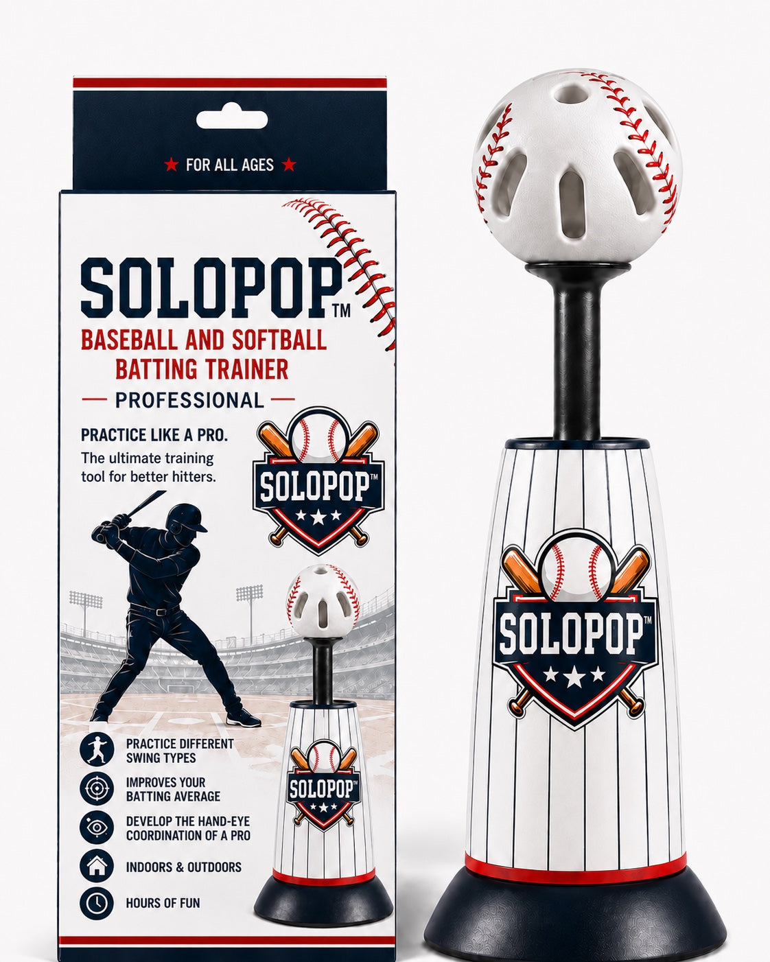 SOLOPOP Baseball & Softball Batting Trainer